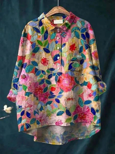 Lila - Elegant Floral Blouse