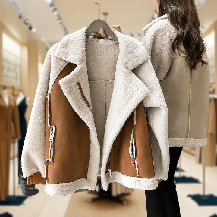 Addison - Faux Shearling Zip-Up Jacket