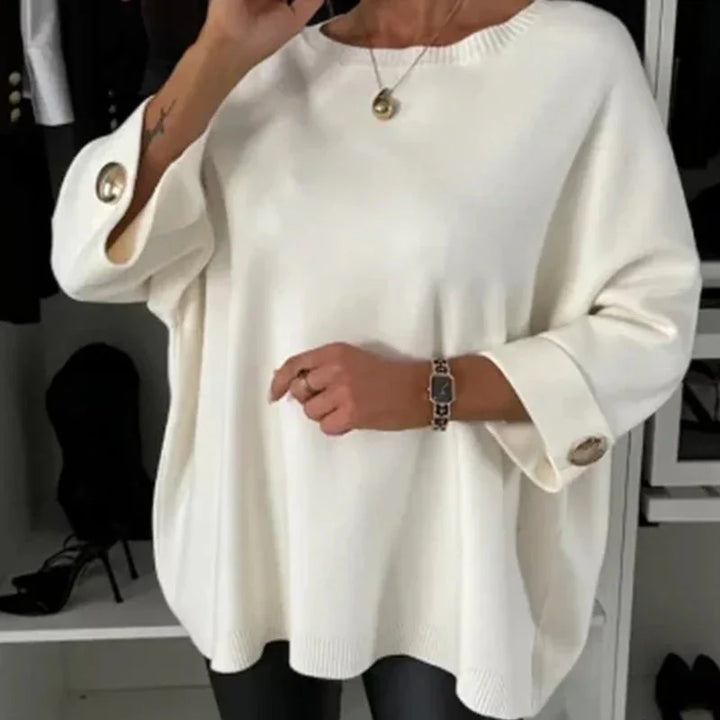 Victoria- Elegant Button Sleeve Top