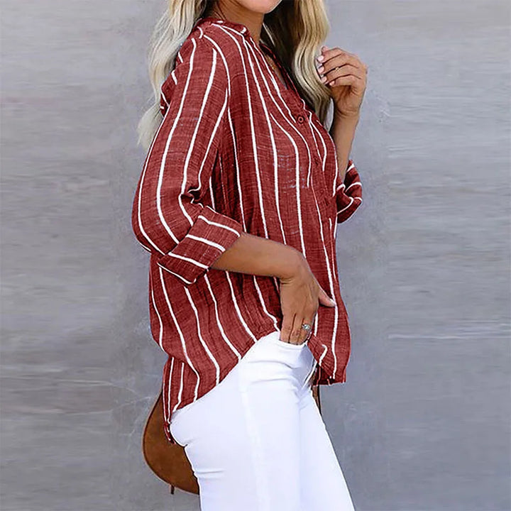 Lexi - Striped Button-Up Shirt