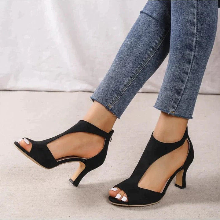 Noelle – Zippered High Heeled Sandals