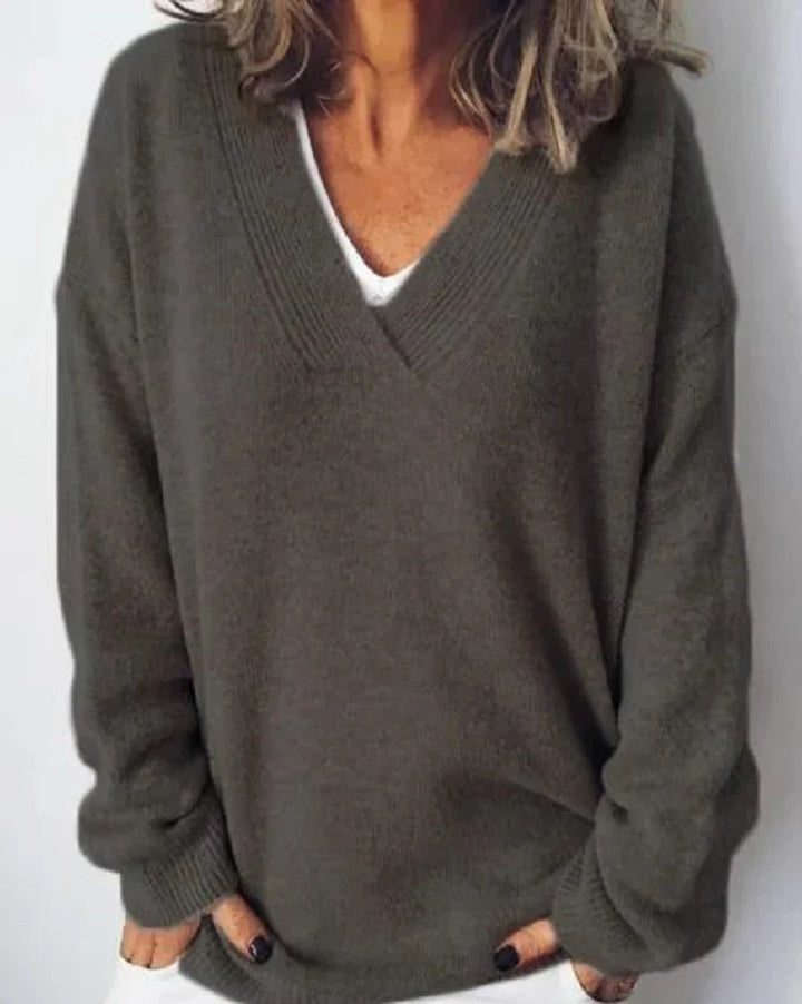 Dakota- V-Neck Cashmere Pullover