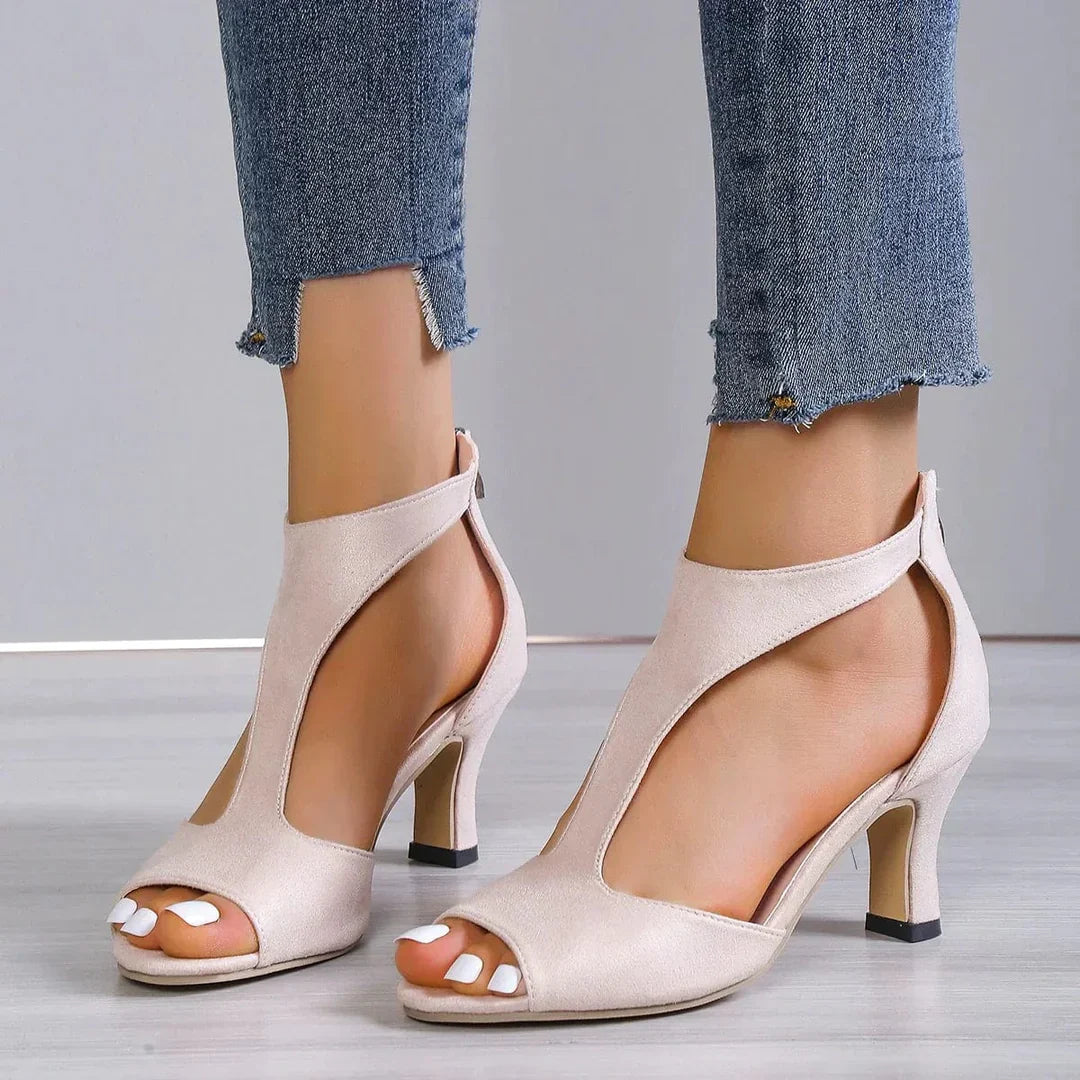Noelle – Zippered High Heeled Sandals