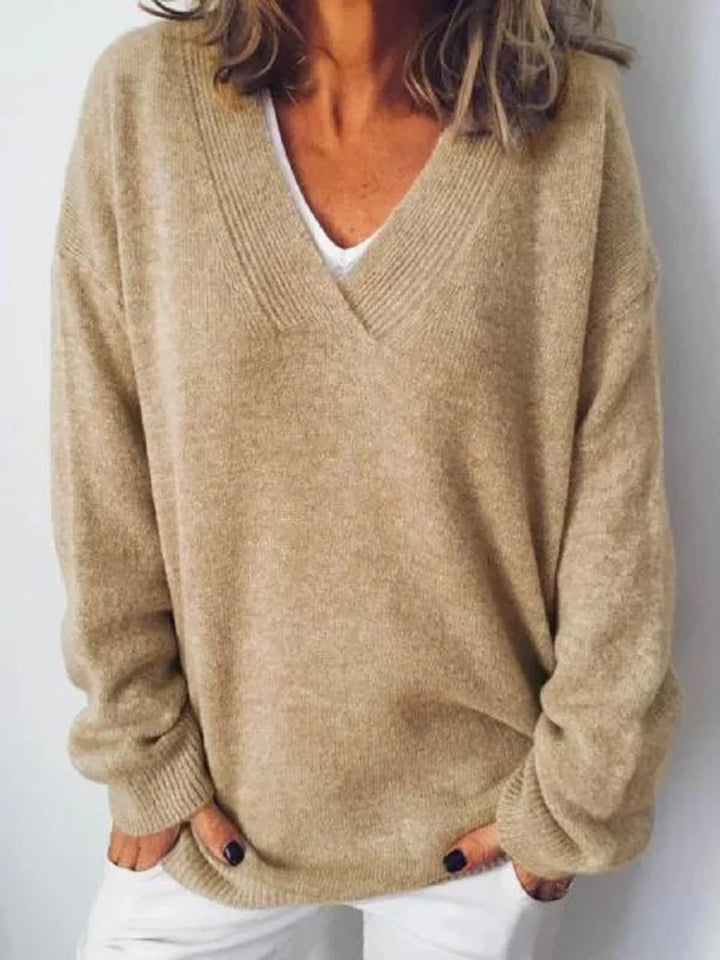 Monika - V-Neck Cashmere Pullover