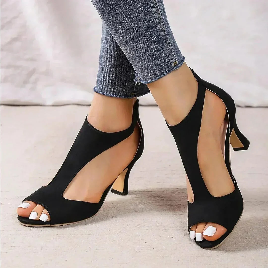 Moira – Zippered High Heeled Sandals