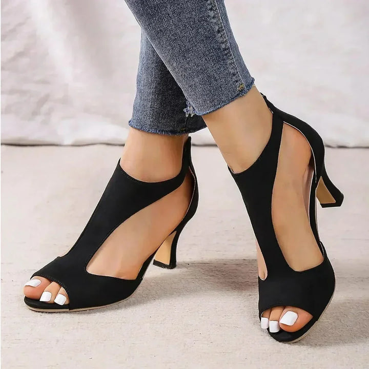 Moira – Zippered High Heeled Sandals