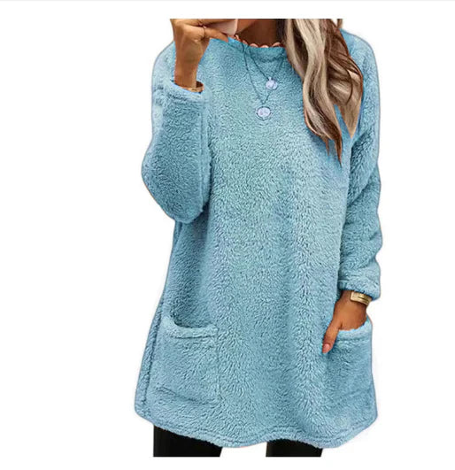 Gwendolyn - Fleece Pullover Long Sweater