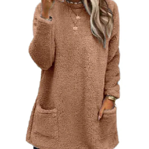 Gwendolyn - Fleece Pullover Long Sweater