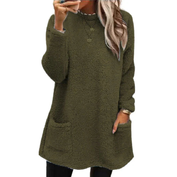 Gwendolyn - Fleece Pullover Long Sweater